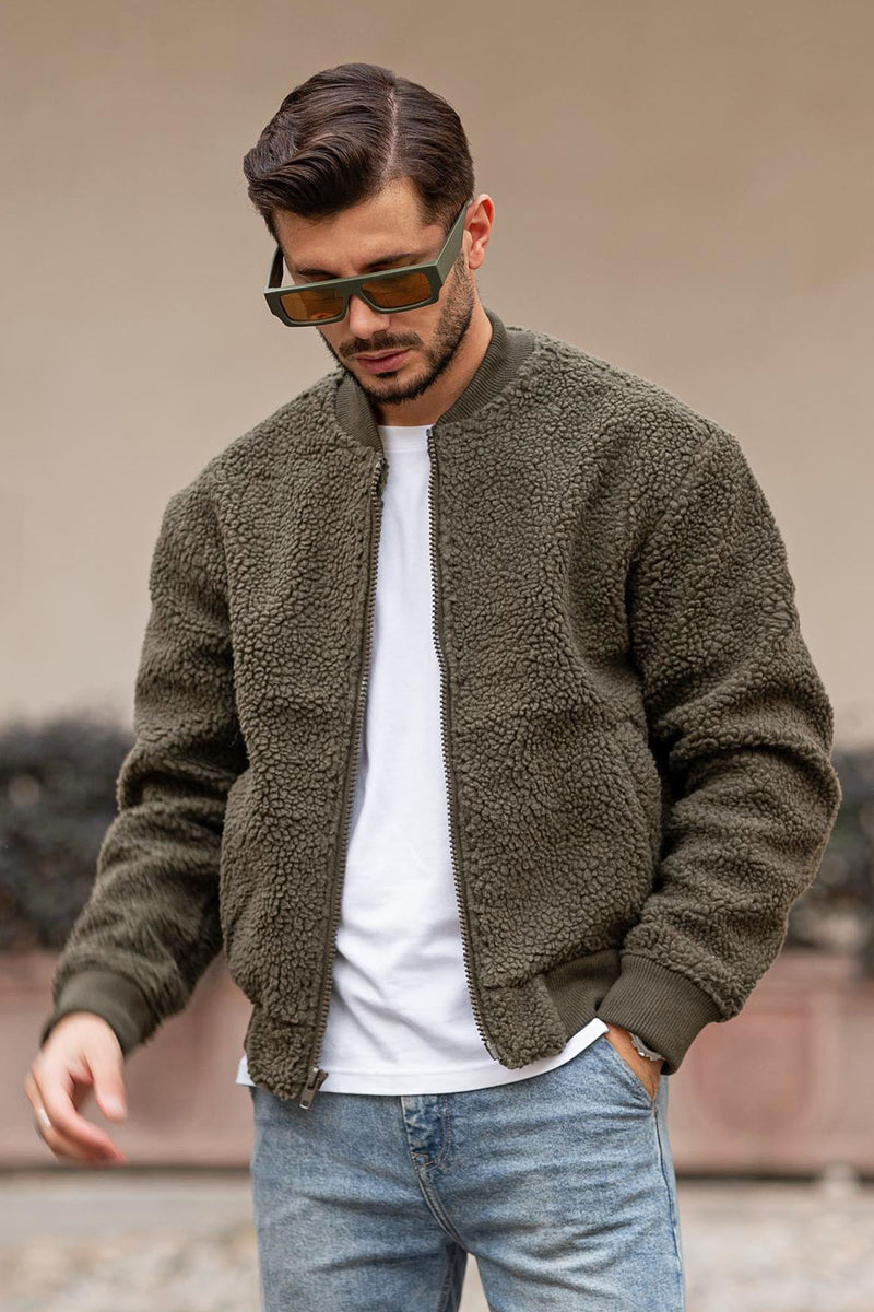 For You Sherpa Bomber Jacket Olive Fashion Nova, Mens Jackets