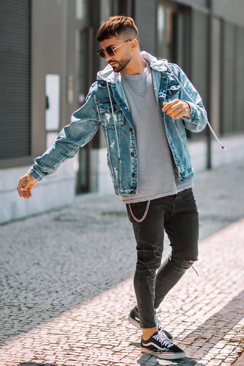 Men's Light Wash Denim Jackets