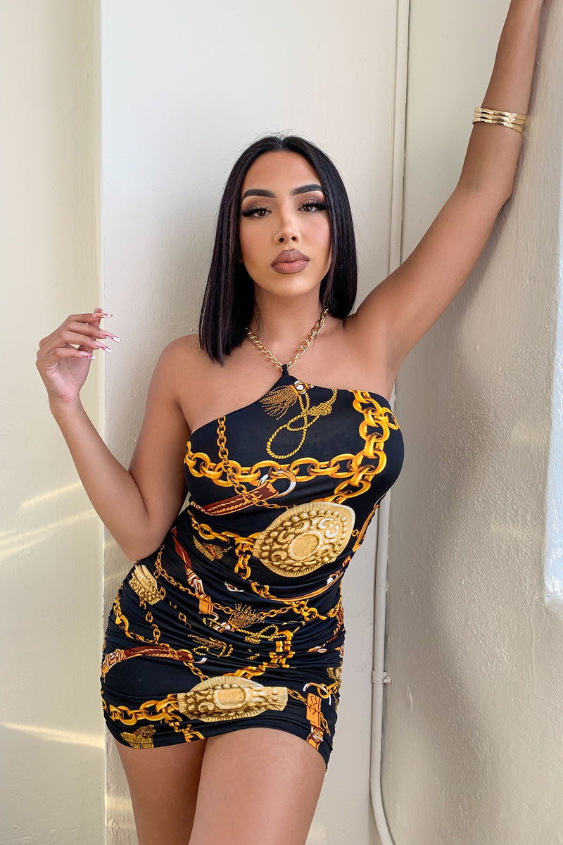 Revealing Black Mini Dress