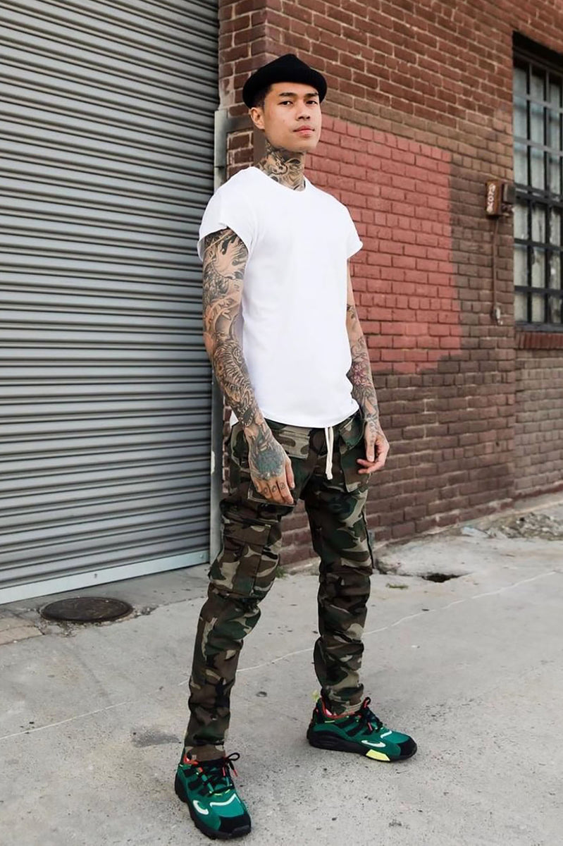 Hunter Cargo Pants - Camo, Fashion Nova, Mens Pants