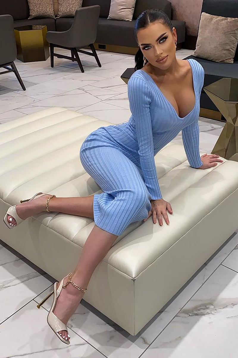 Kallan Knit Dress - Blue | Fashion Nova, Dresses | Fashion Nova
