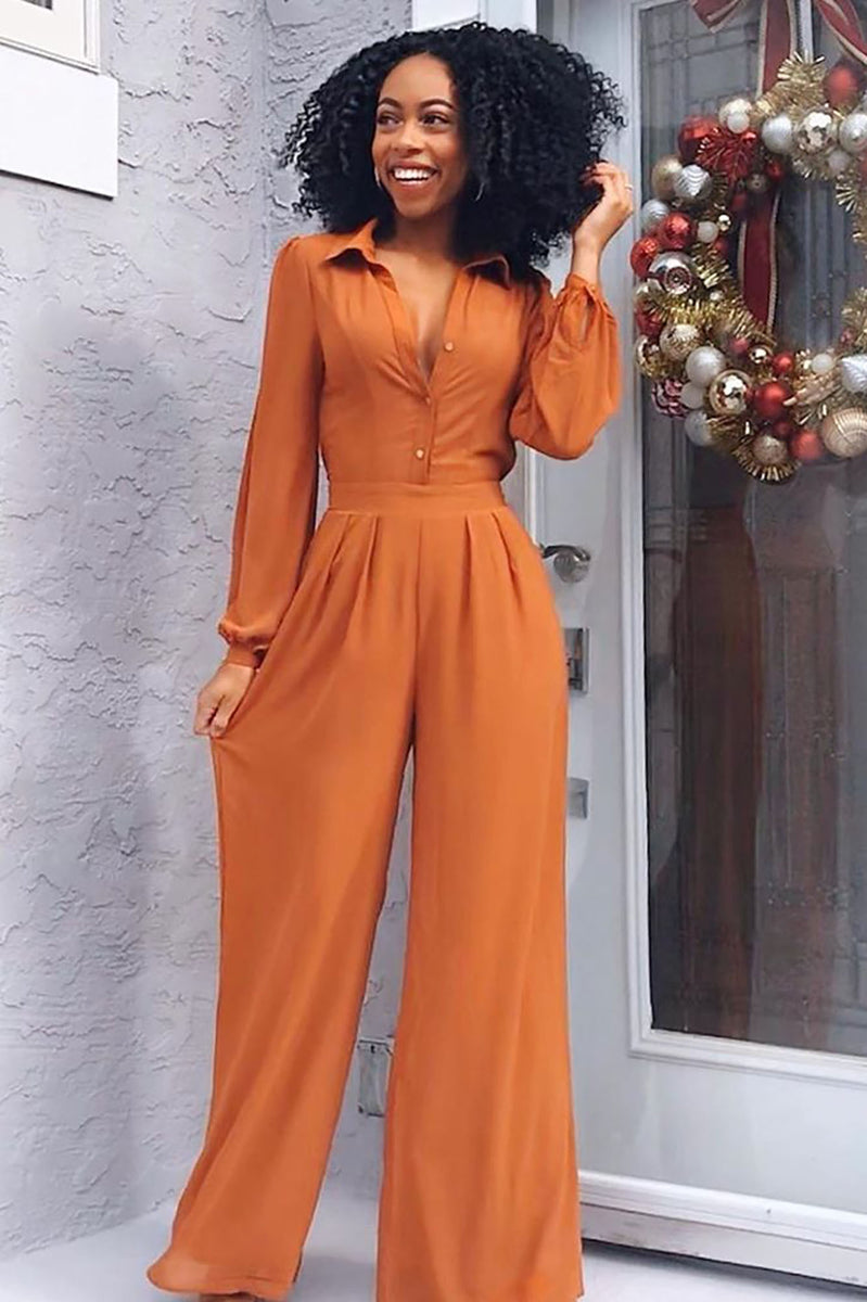 Like Me Better Jumpsuit - Cognac