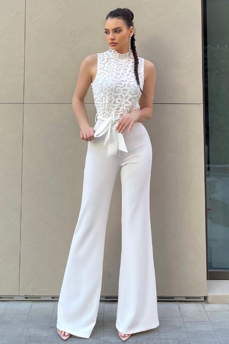 Luxury And Lace Jumpsuit - White