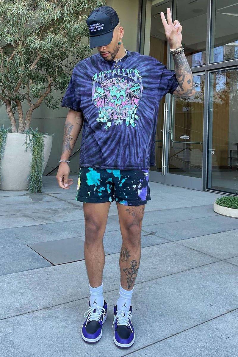Tie dye metallica store shirt