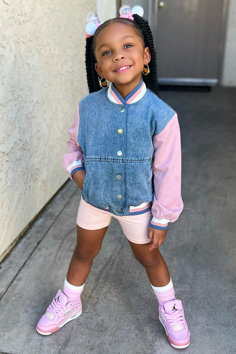 Little girl deals jean jacket outfit