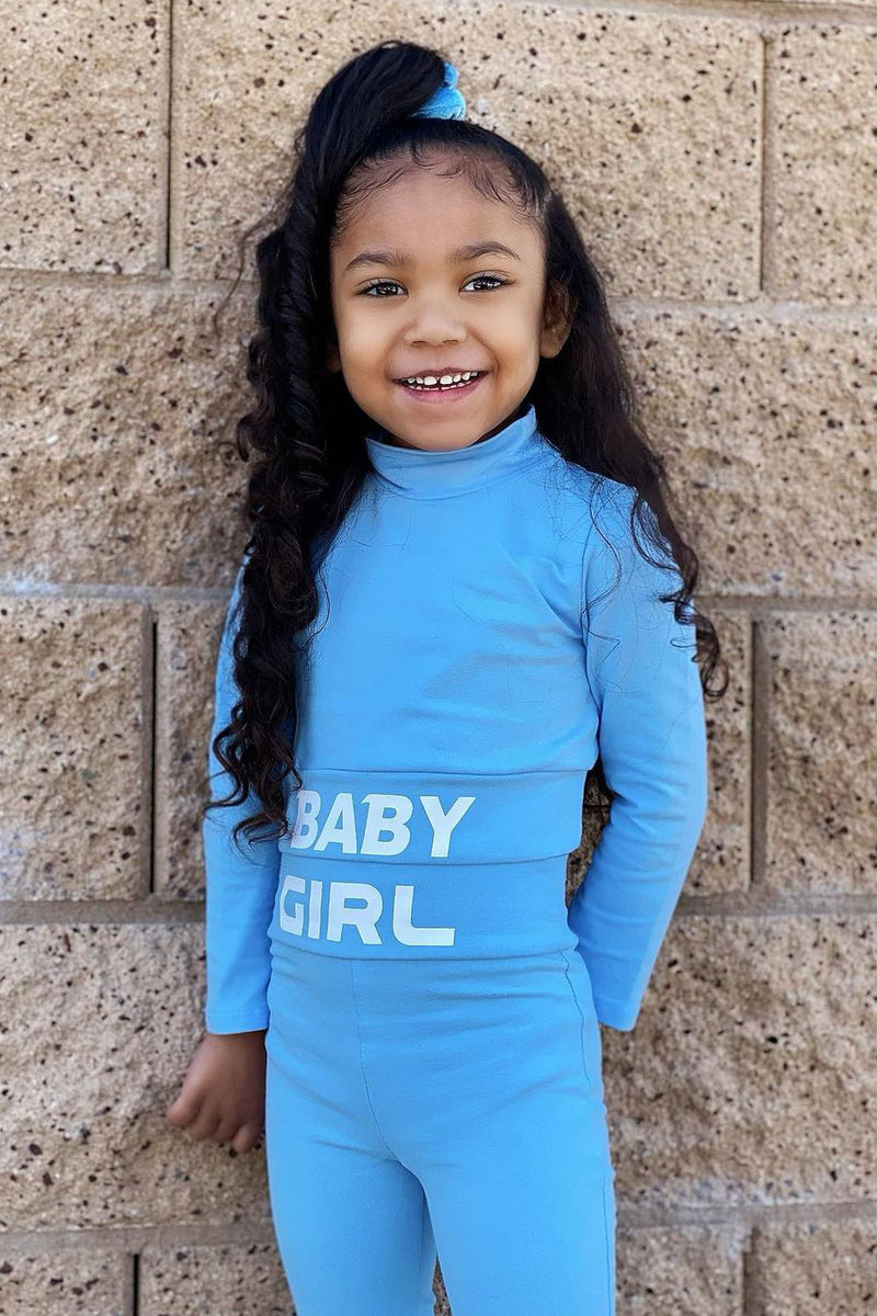 Mini one and only baby girl legging set blue fashion nova kids