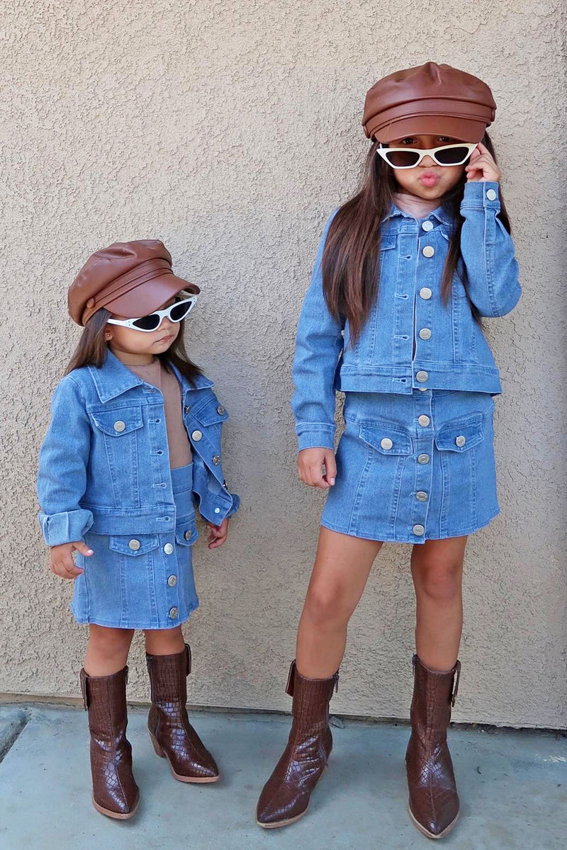 Nevada Kids Maxi Skirt Denim Polos 3 Tingkat main image 0