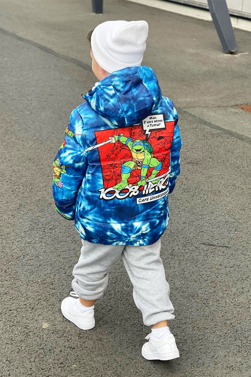 Mini TMNT Tie Dye Puffer Jacket Blue Fashion Nova, Kids Jackets