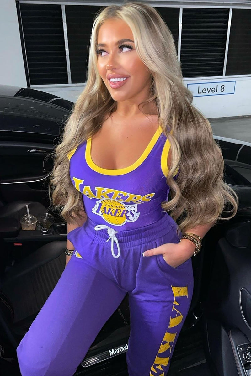 Custom Bodysuit  Authentic Los Angeles Lakers Custom Bodysuits