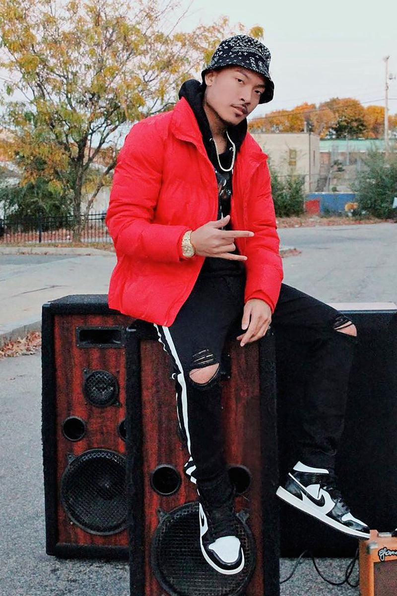 Fashion nova red coat hotsell
