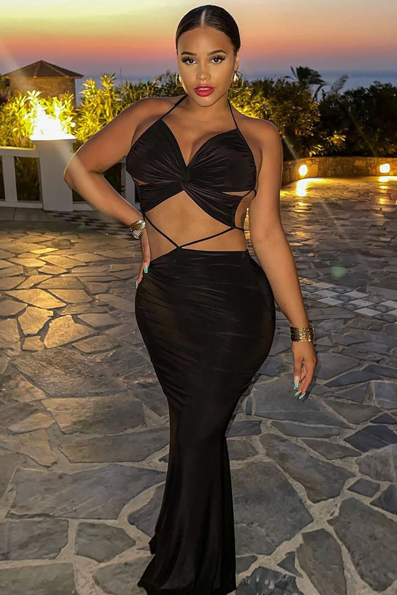 Fashion nova sexy black dress hotsell