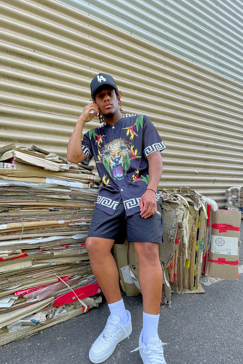 Revenge Mesh Baseball Jersey Black combo