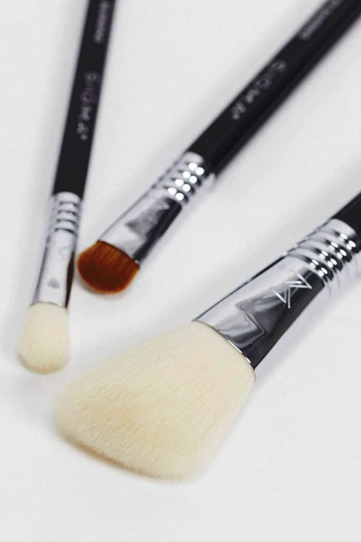 Sigma Beauty Essential Trio Brush Set Black Fashion Nova, Makeup
