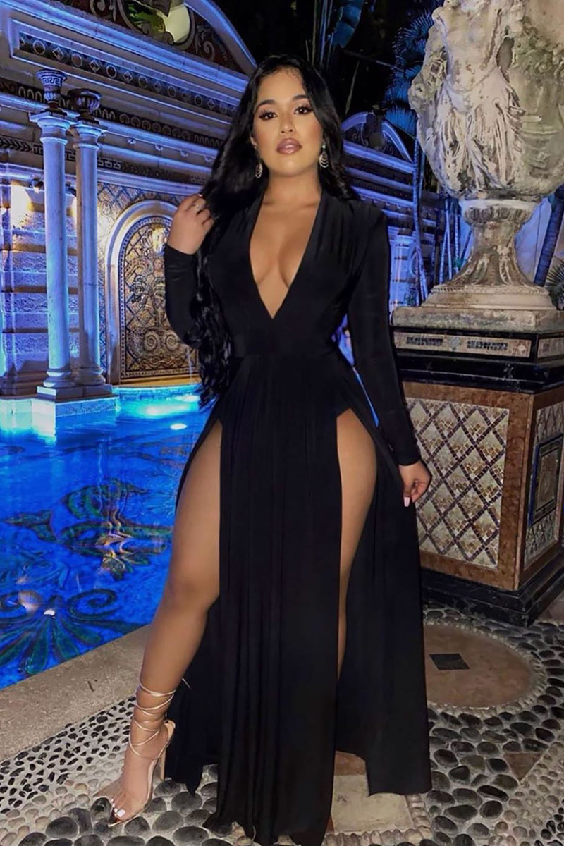 Fashion Nova, Dresses, New Black Fashion Nova Maxi Spree Dress