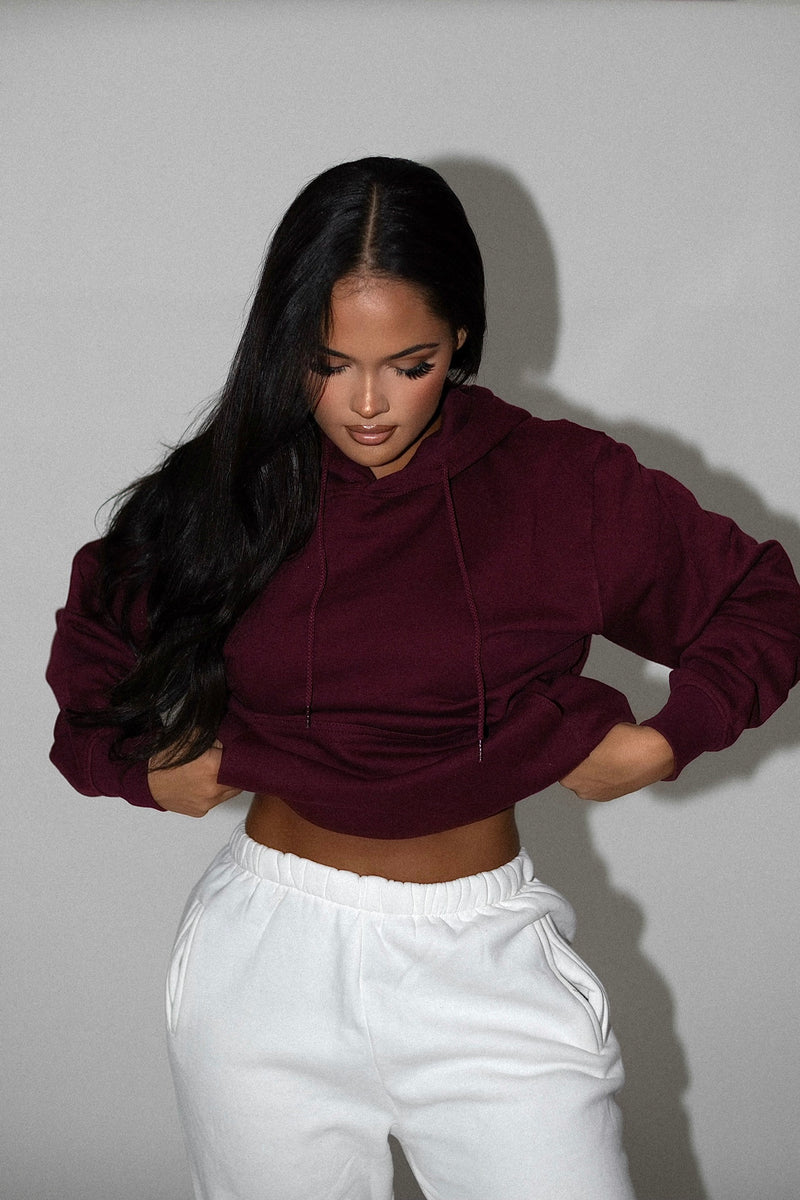Burgundy oversized hoodie online
