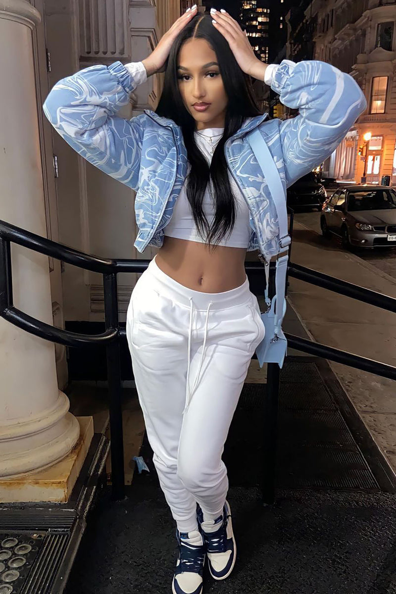 White oversized joggers clearance