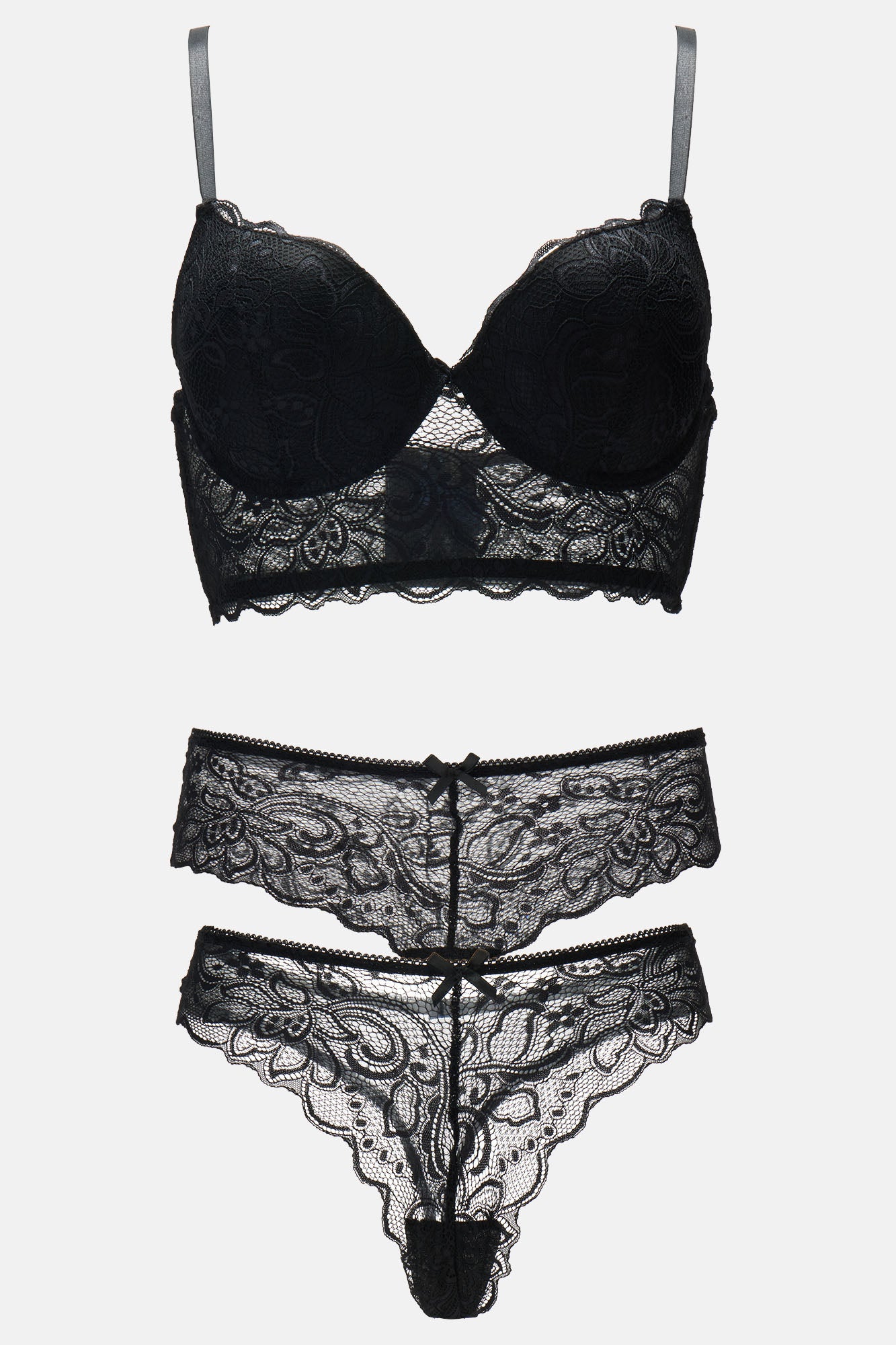 Switch It Up Bra And 2 Panty Set - Black, Fashion Nova, Lingerie &  Sleepwear