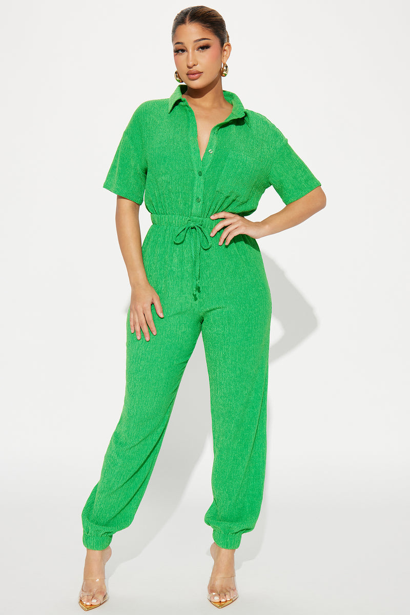 Talk It Up Jumpsuit Kelly Green Fashion Nova, Jumpsuits Fashion Nova