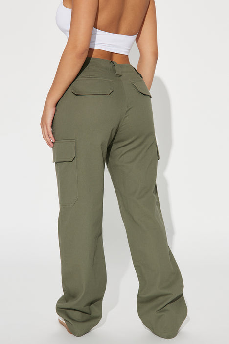 Eva Cargo Pant - Olive, Fashion Nova, Pants