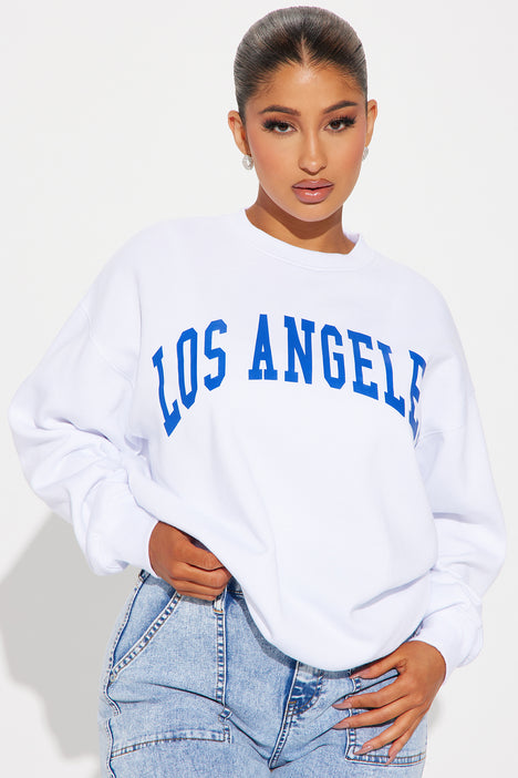 No Place Like LA Sweatshirt White Fashion Nova Screens Tops