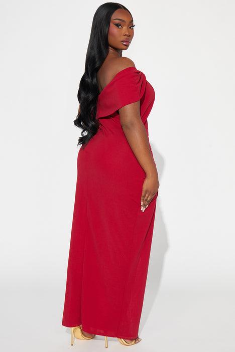 Fashion nova red outlet off the shoulder dress
