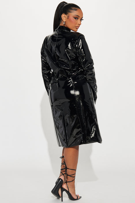 Girls patent coat store