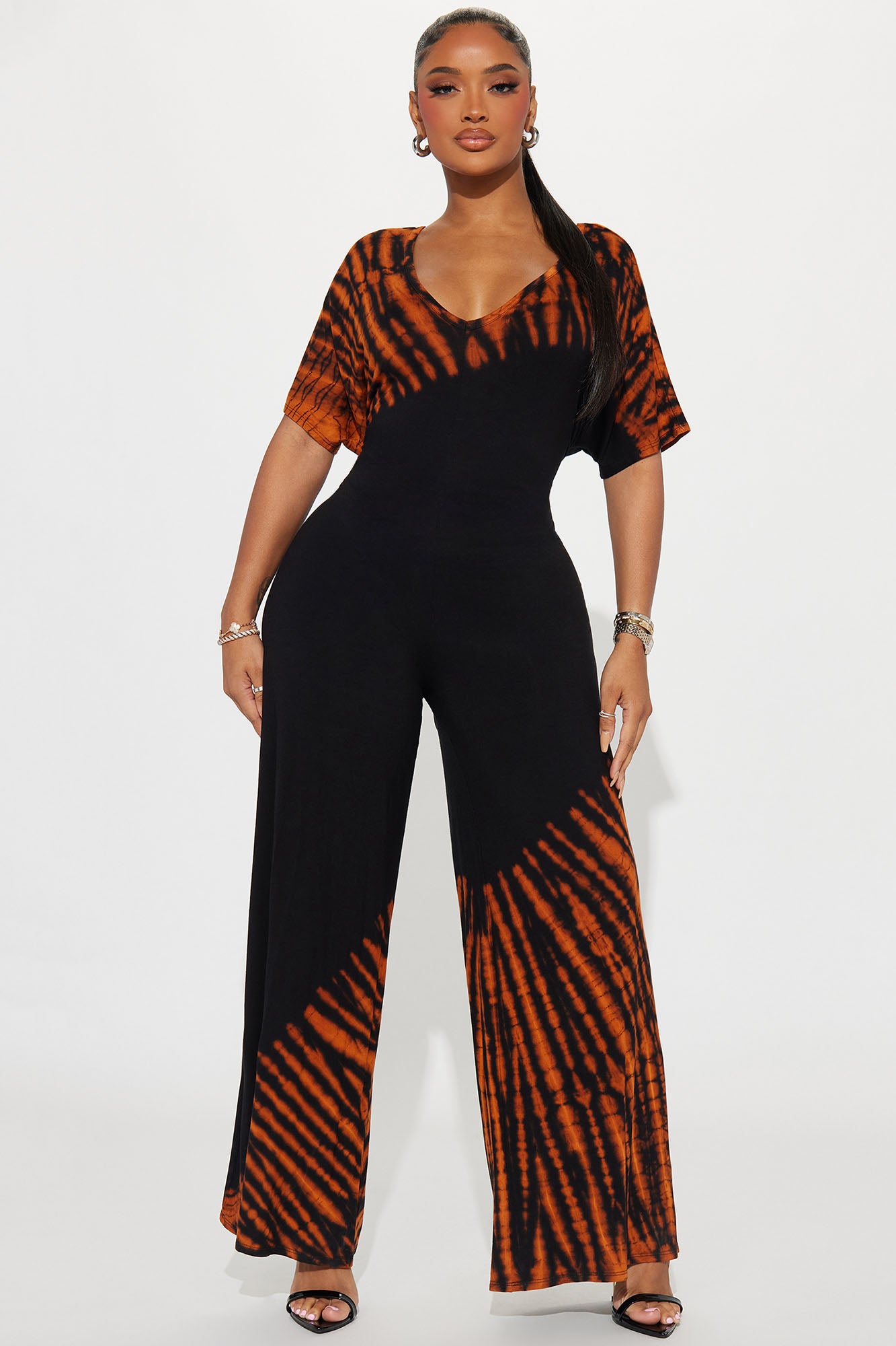 Closer Tie Dye Jumpsuit Black combo