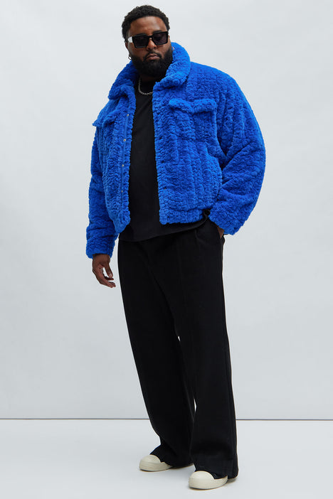 Francis Fur Jacket Blue Fashion Nova Mens Casual Jackets