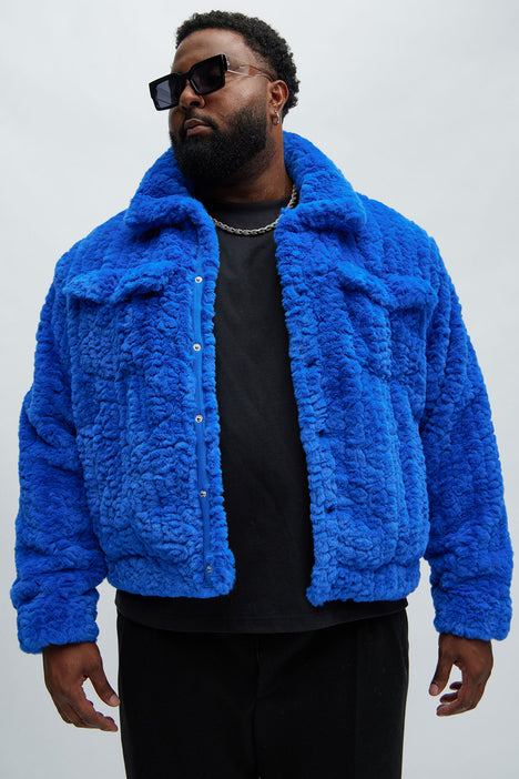 Fashion nova deals blue fur coat