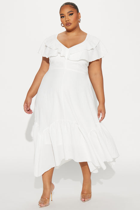 White dresses fashion hotsell nova plus size