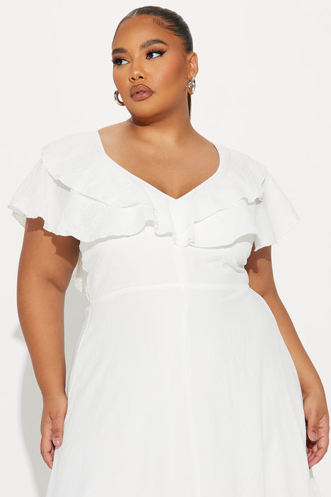 White dress plus size fashion nova on sale