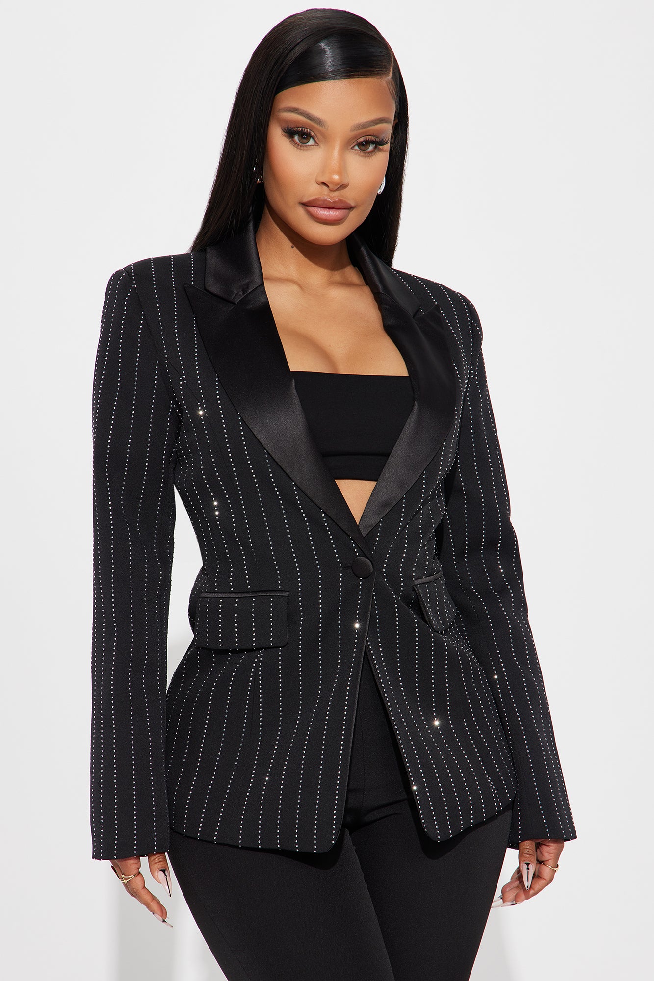 Rhinestone blazer womens online