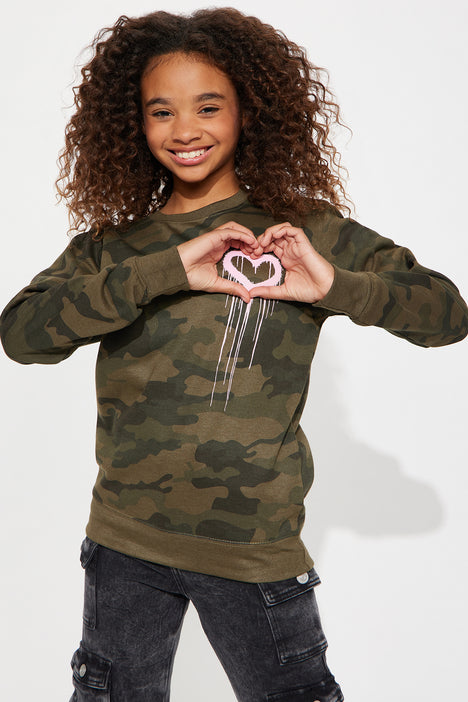 Camo 2025 sweatshirt girls