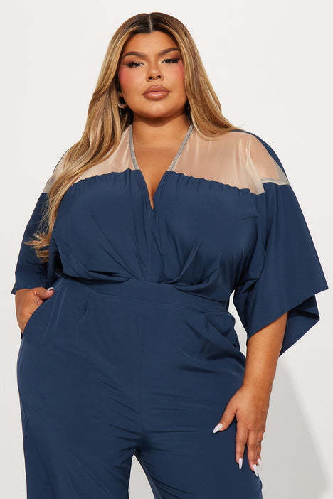 Almost the Weekend Jumpsuit Navy