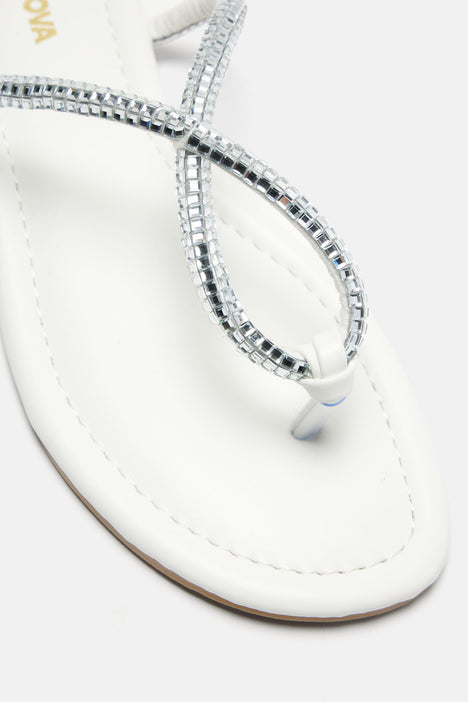 White diamante flip flops deals