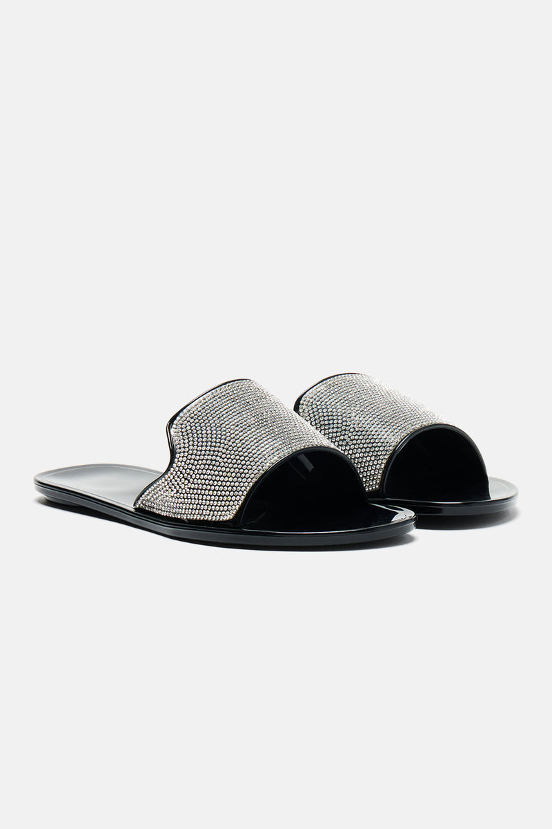 Justyne Embellished Flat Sandals - Black | Fashion Nova, Shoes ...