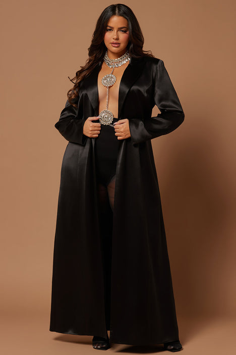 Plus size satin duster hot sale