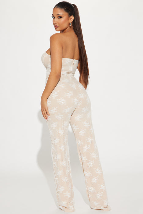 Dessert First Lace Jumpsuit White