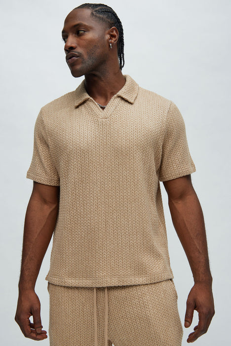 Catanina Textured Polo Tan