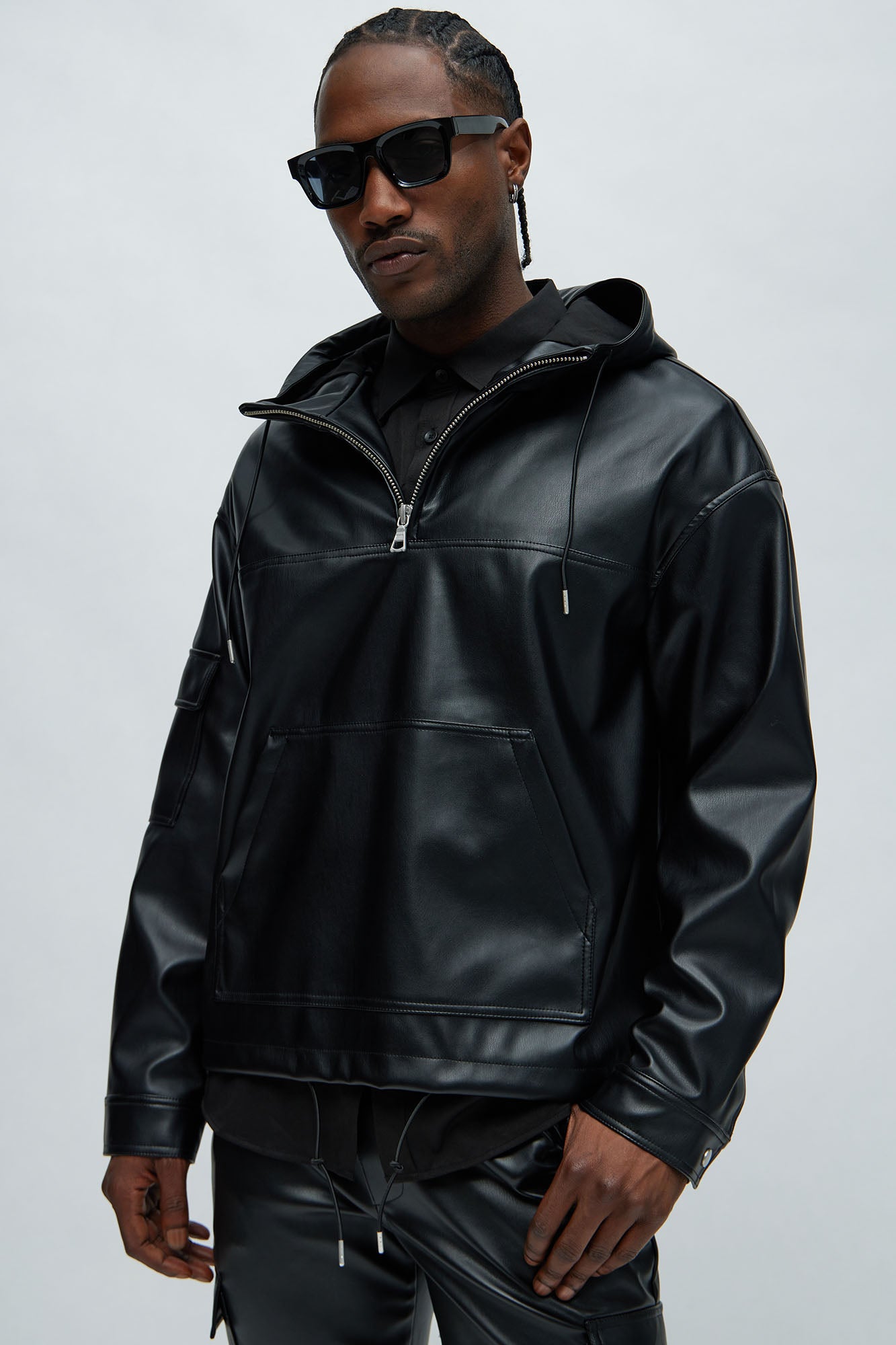 Pullover clearance leather jacket