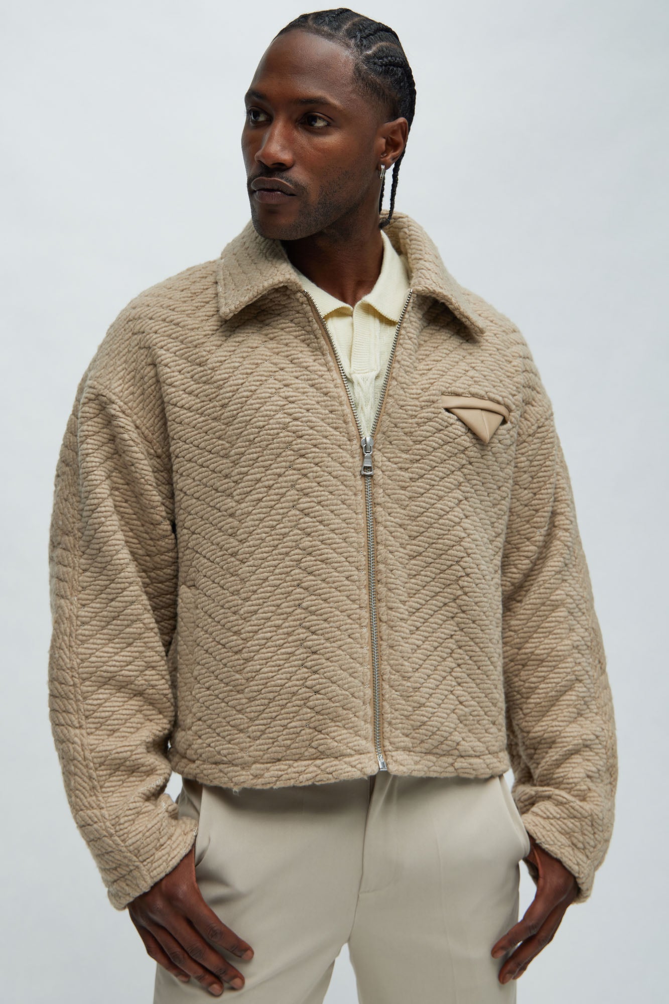 Taupe hotsell cropped jacket