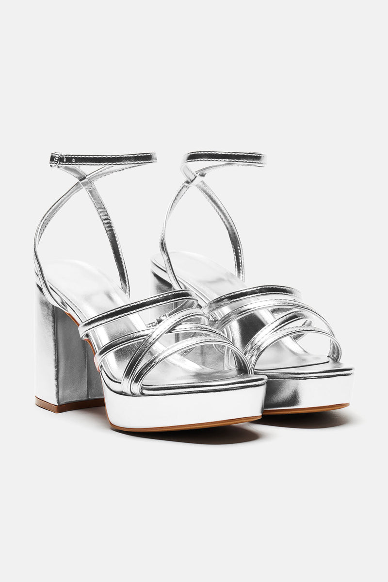 Being Pretty Platform Heeled Sandals - Silver | Fashion Nova, Shoes ...