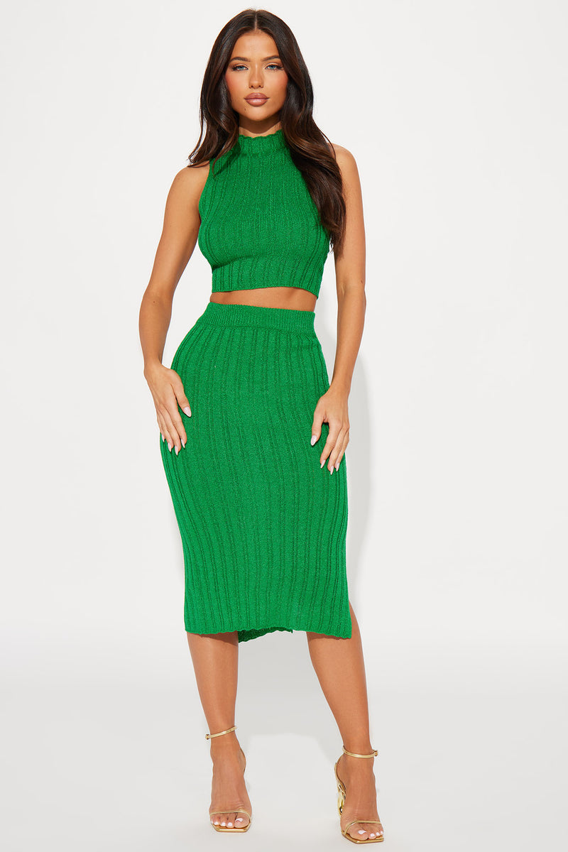 Cierra Sweater Skirt Set - Kelly Green | Fashion Nova, Matching Sets ...