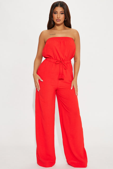 Fashion nova outlet jumpsuit red