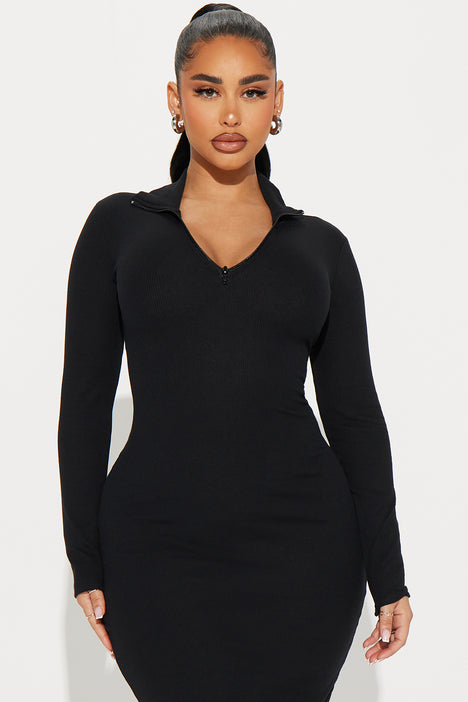 Plus size black skirt quarter zip online