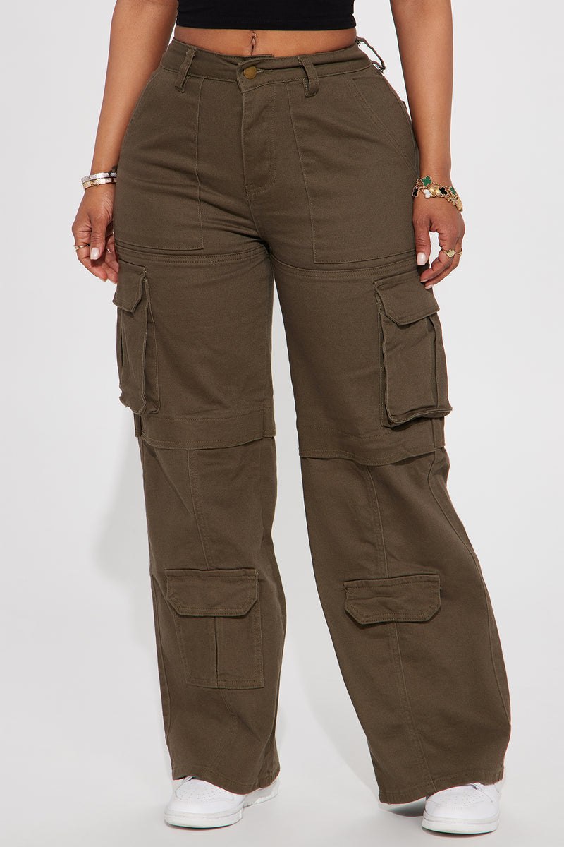 Don't Bother Wide Leg Cargo Pant - Olive | Fashion Nova, Pants ...