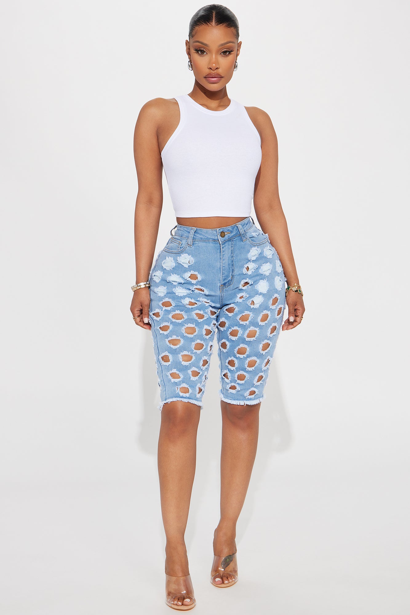 Stretchy bermuda shorts 2025