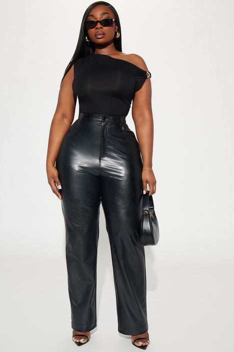 Truly Chic Faux Leather Pant 29 Black Fashion Nova Pants