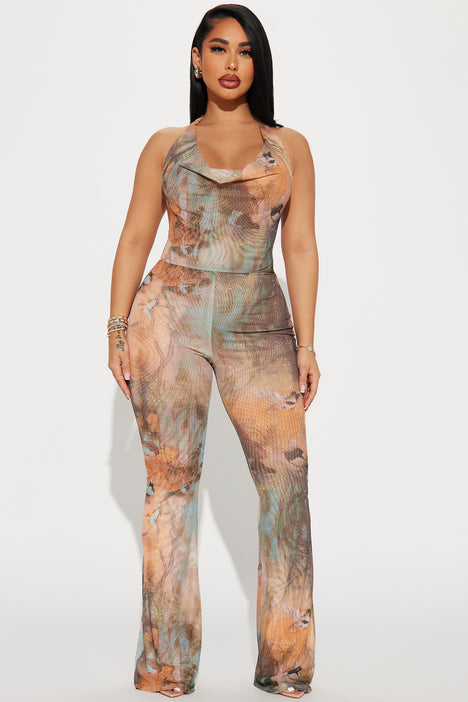 Orange jumpsuit fashion nova hot sale