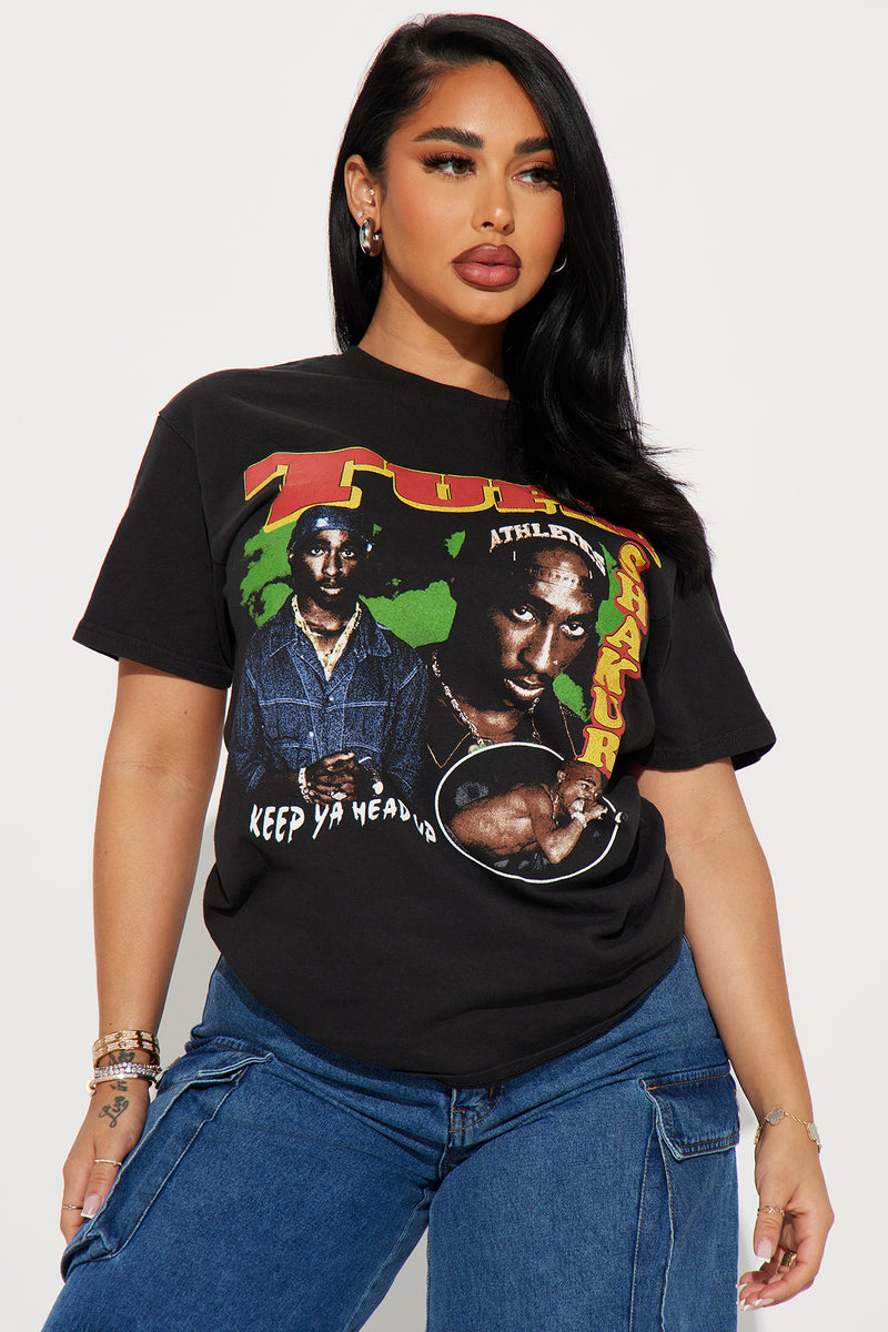 Tupac Keep Ya Head Up Tee - Black | Fashion Nova, Screens Tops and ...